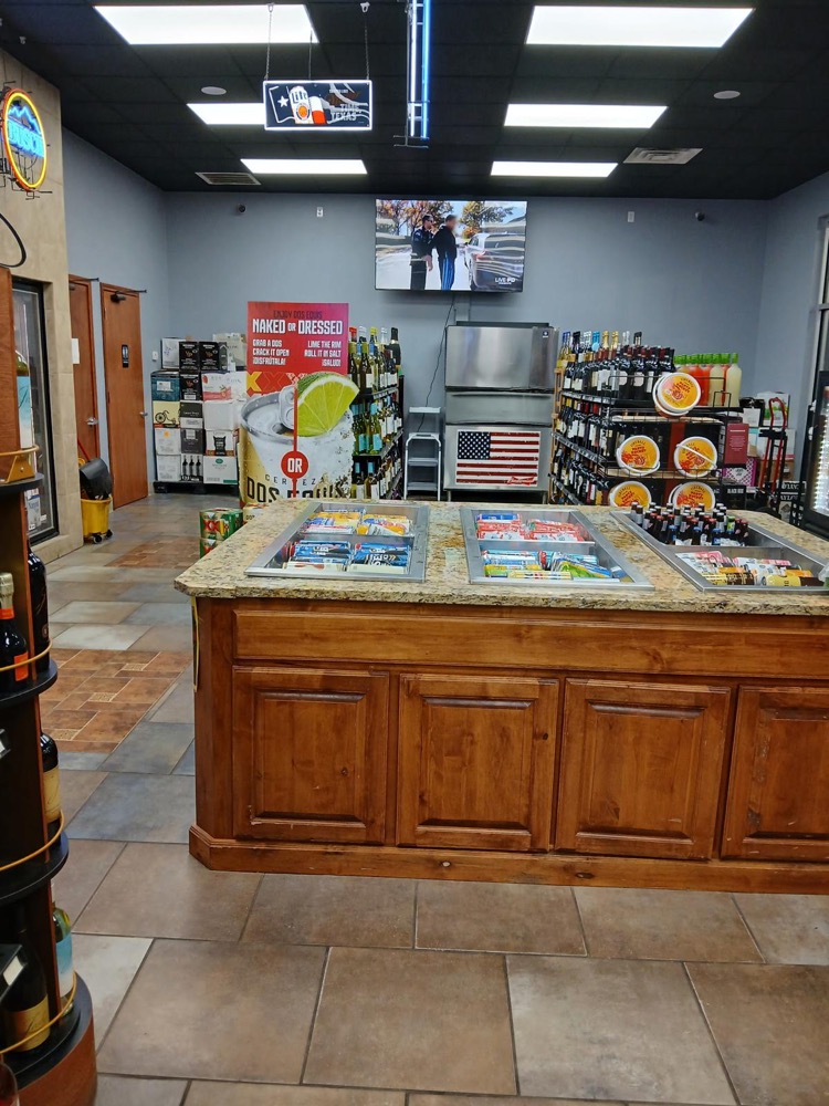 Express 64 modern checkout area with lottery services and customer service counter